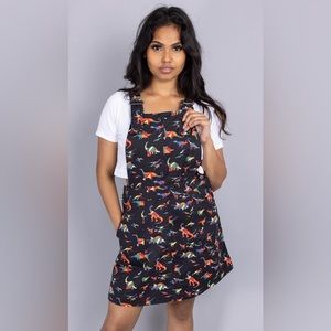 Run & Fly Rainbow Dinosaur stretch overall dress Size 18